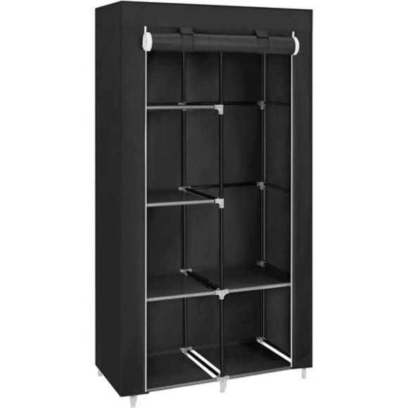 Clothes Storage Organizer with 6 Shelves, 17.7 x 34.6 x 66.1 Inches (Black) - Picture 1 of 7